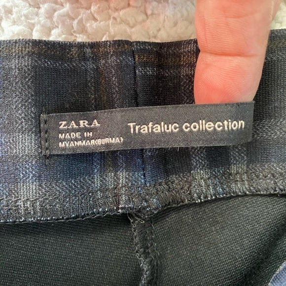 ZARA Trafaluc Collection Plaid High Waisted Stretchy Leggins Size: XS - Picture 9 of 10